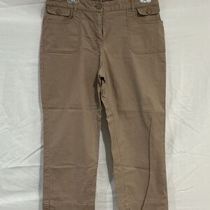 Axcess Khaki Capris with Front Patch Pockets